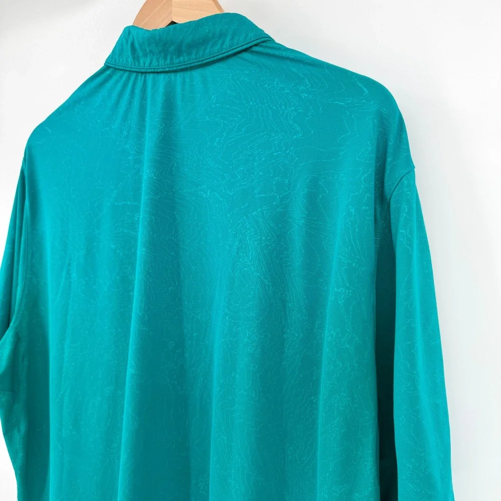 Nike Golf Teal Green Polo Shirt Short Sleeve Dri-Fit Teal Green Men's XL